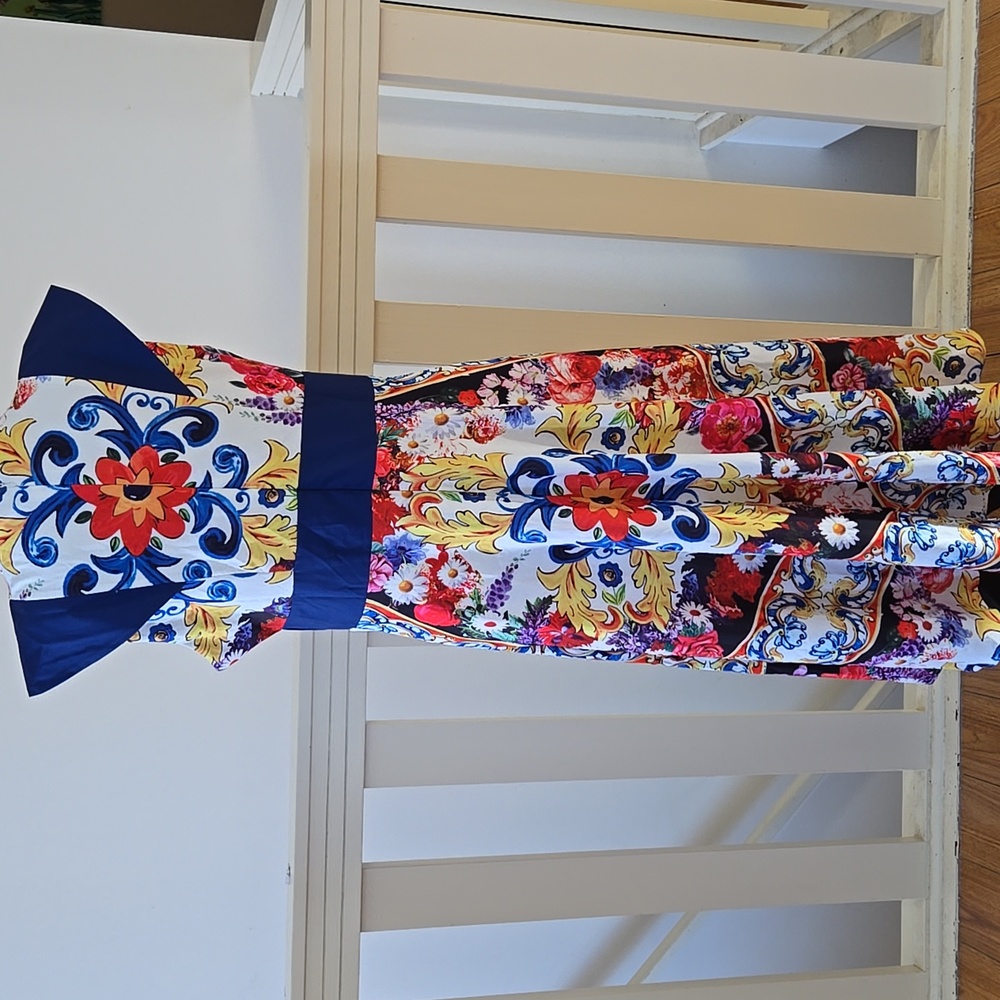 Floral Multicolor Sleeveless Dress